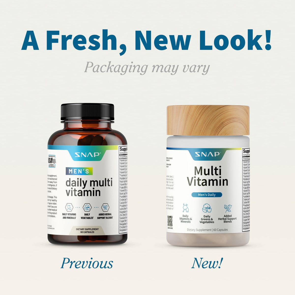 Snap Supplements Men's Daily Multivitamins - 60 Capsules - image 2