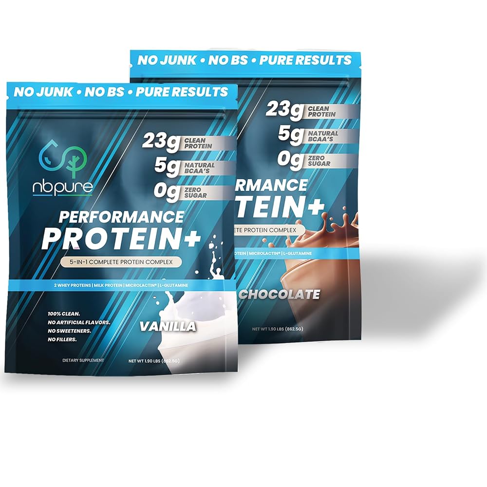 nbpure Performance Protein+: Natural Protein Blend- 23g Whey Isolate