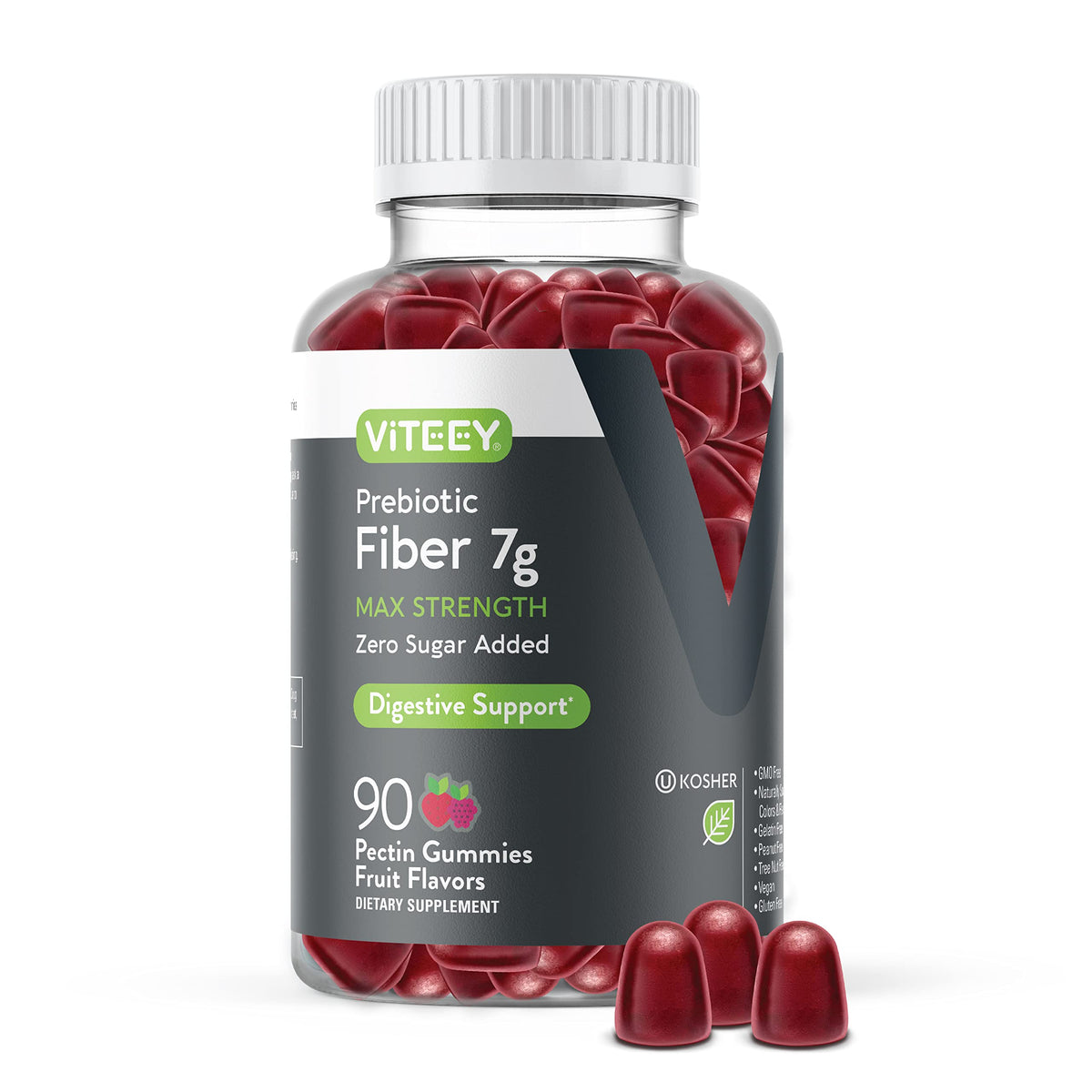 Viteey Prebiotic Fiber Gummies for Adults, 7g
