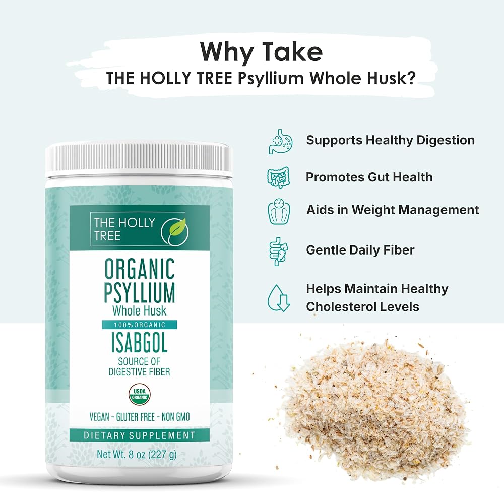The Holly Tree Psyllium Husk Powder Organic - 8 oz - image 4