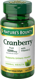Nature's Bounty Cranberry 4200 mg with Vitamin C - 120 Softgels