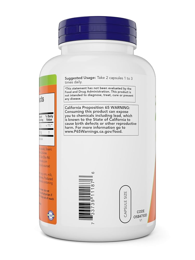 NOW Foods Slippery Elm 400 mg - 300 Vegetarian Capsules - image 3