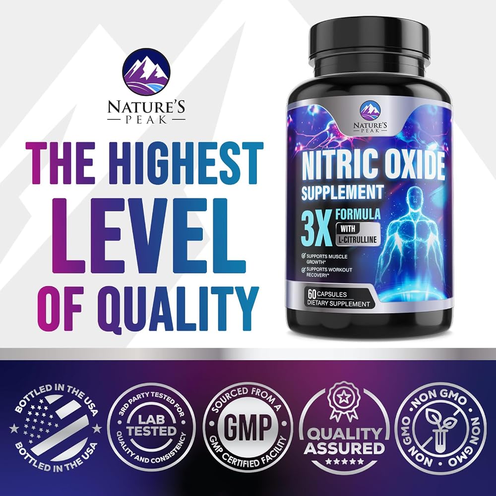 Nature's Peak Extra Strength Nitric Oxide Booster - 3X Strength