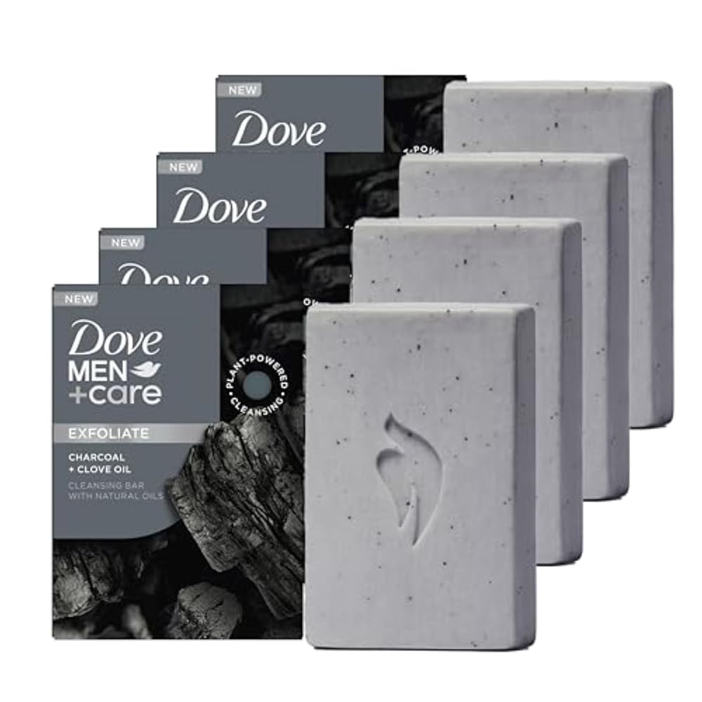 DOVE MEN + CARE Charcoal + Clove Oil Cleansing Bar - 4 Count