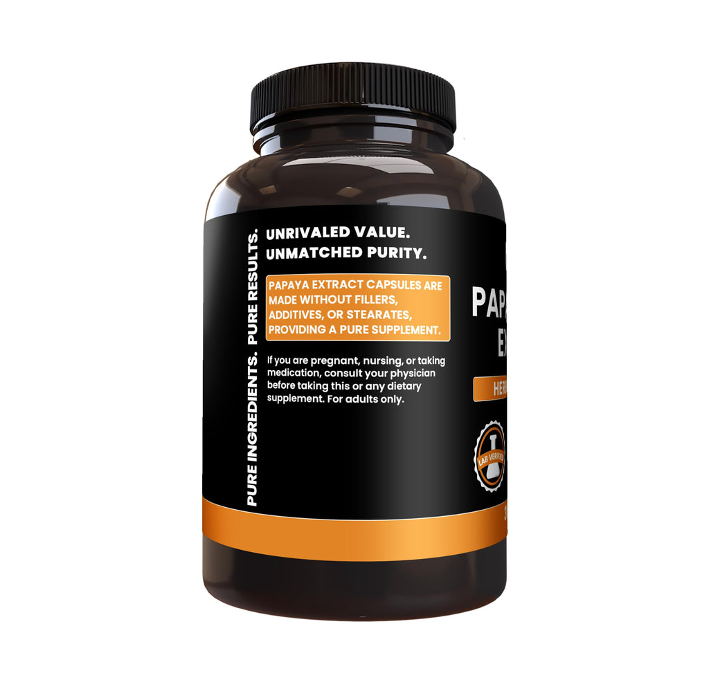PURE ORIGINAL INGREDIENTS Papaya Extract - 365 Capsules - image 3
