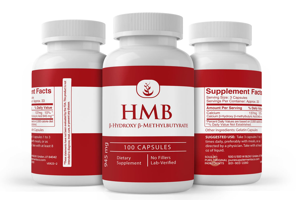 Pure Original Ingredients HMB - 100 Capsules - image 4