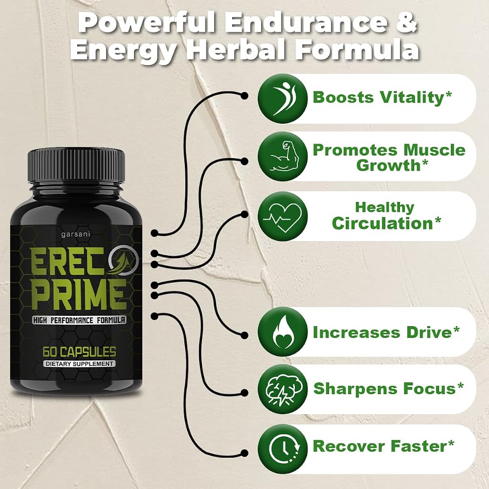 Garsani Erec Prime Advanced Formula - 180 Capsules - image 3