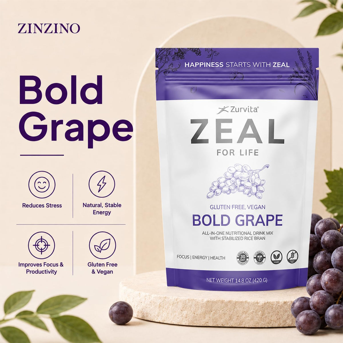 Zurvita- Zeal for Life- 30-Day Wellness Canister