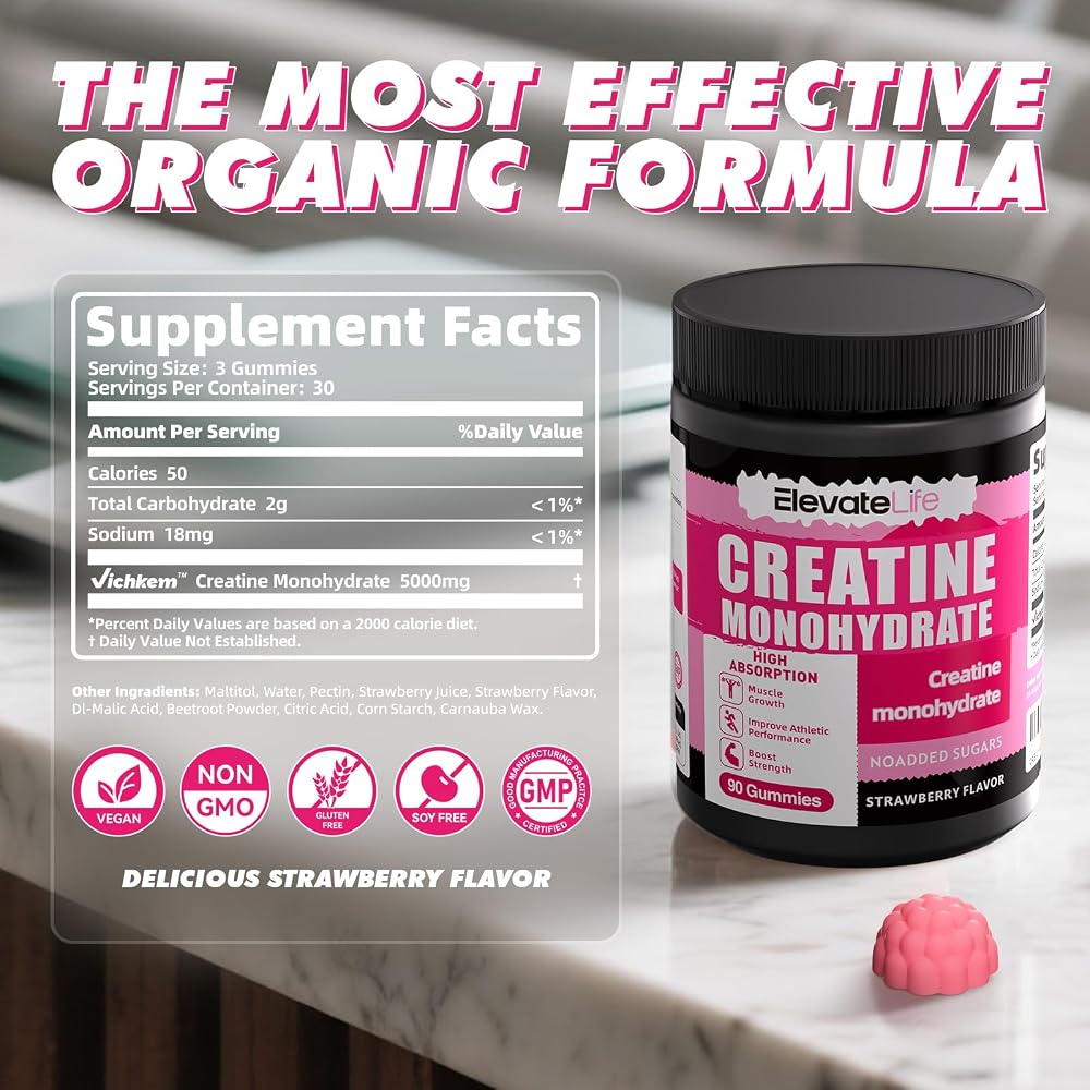 ElevateLife lifeCreatine monohydrate Gummies 5000mg