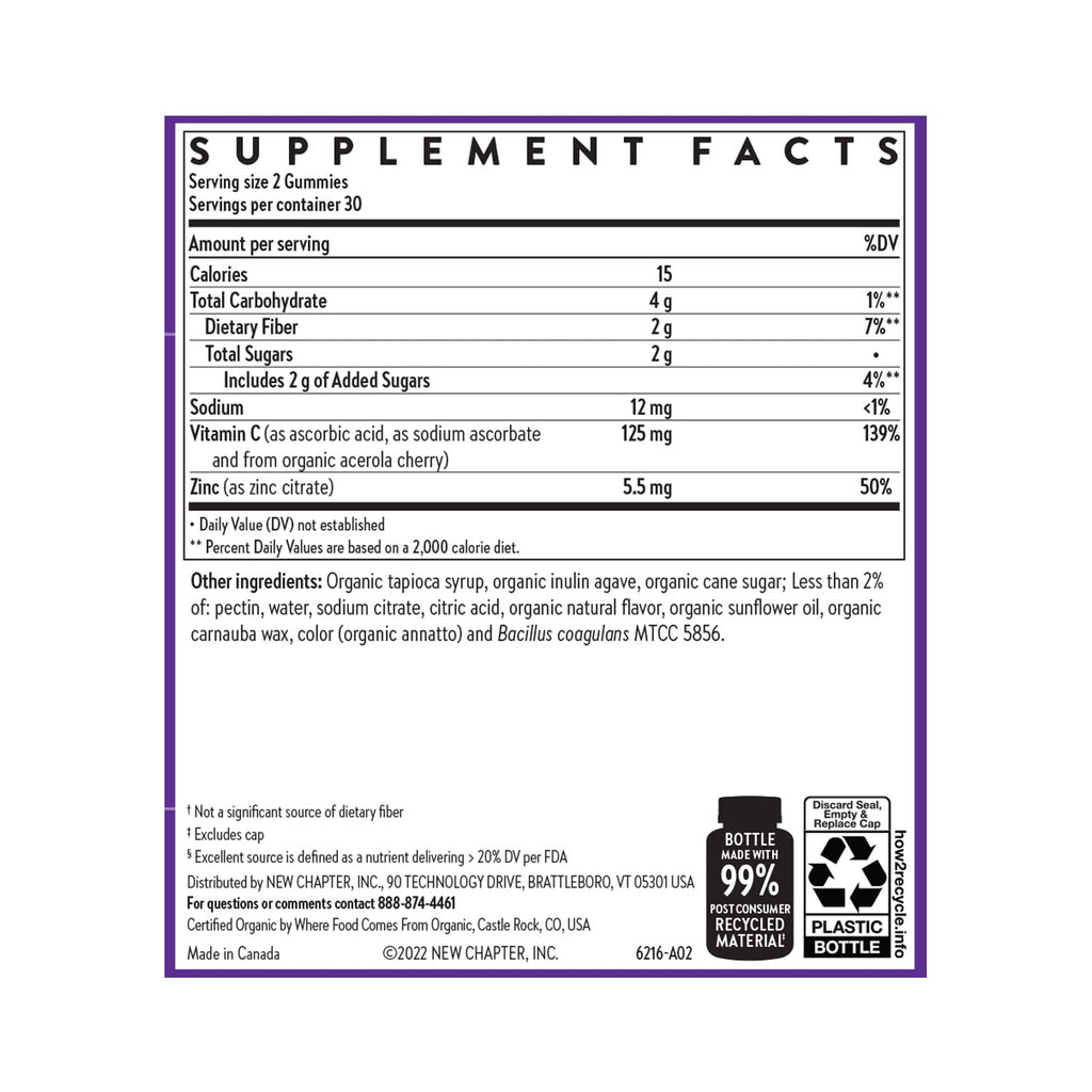 New Chapter Vitamin C+ Gummies Citrus Flavored - 60 Count - image 6