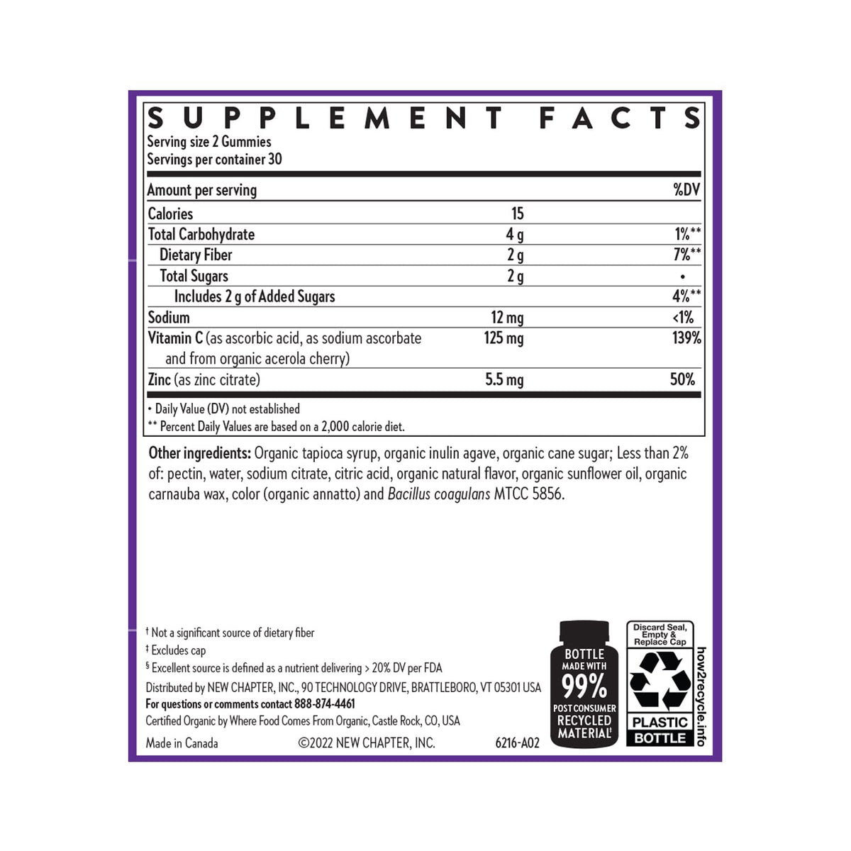 New Chapter Vitamin C+ Gummies Citrus Flavored - 60 Count - image 6