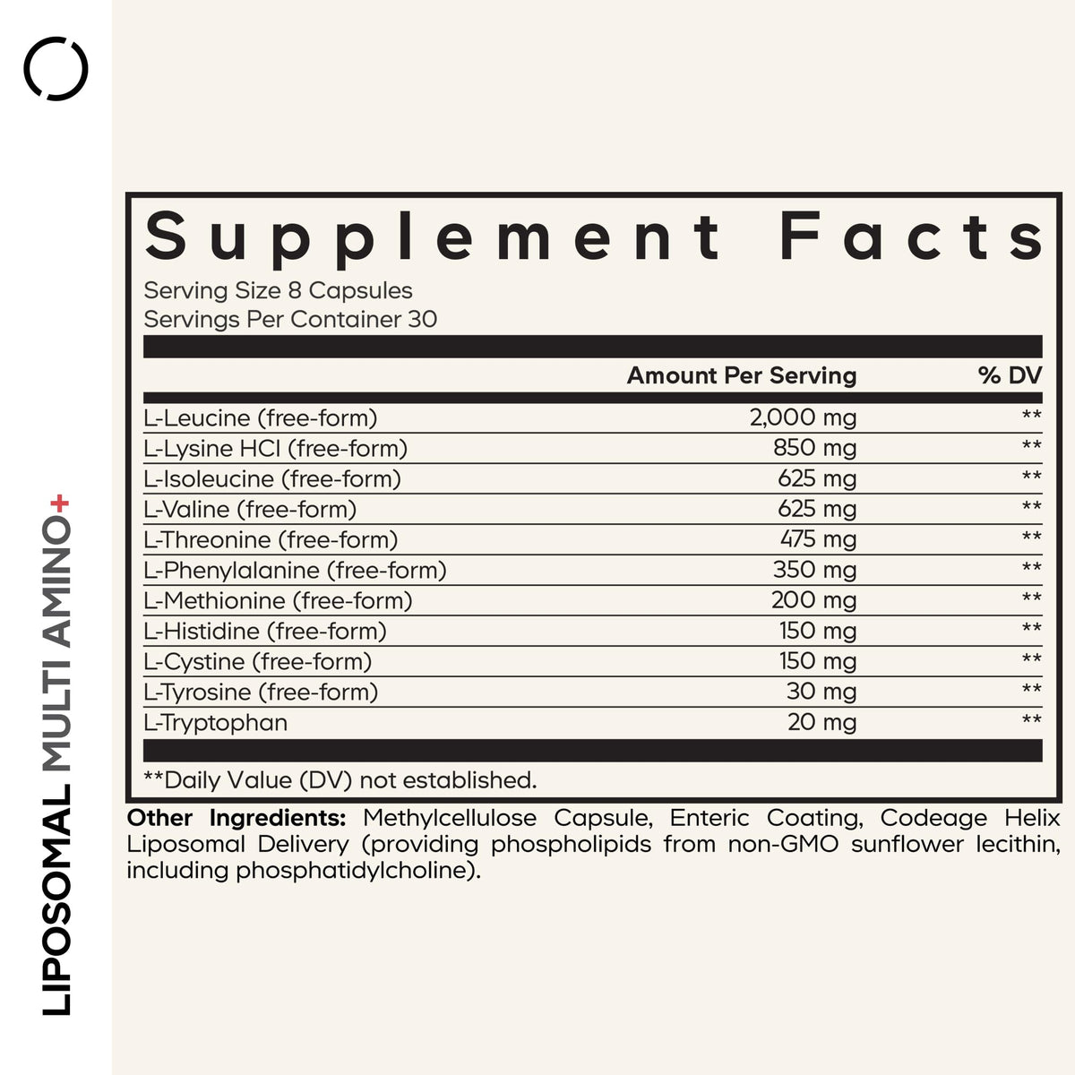 Codeage Multi Amino BCAA & EAA Liposomal - 240 Capsules - image 2