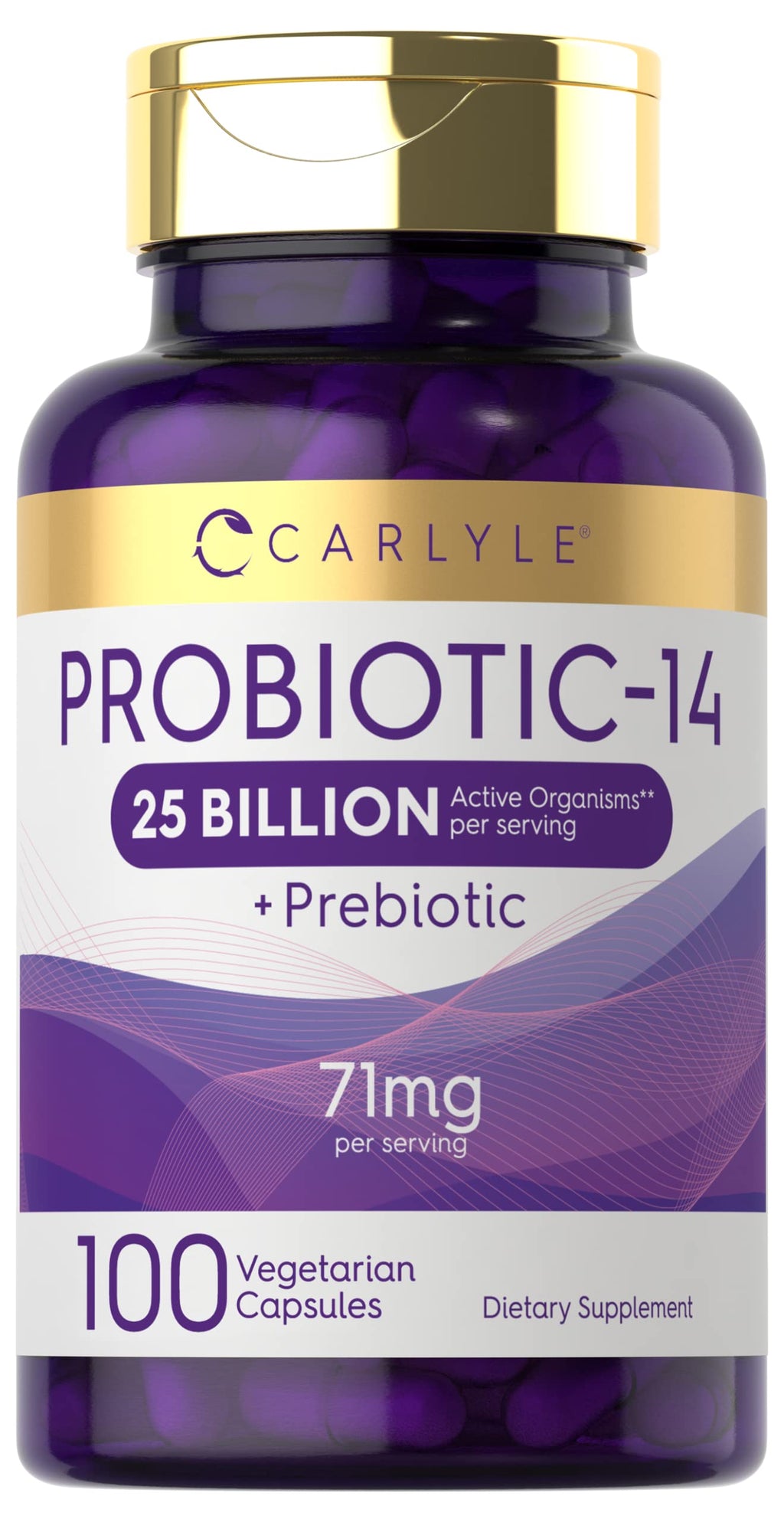 Carlyle Probiotics 25 Billion CFU with Prebiotics - 100 Capsules