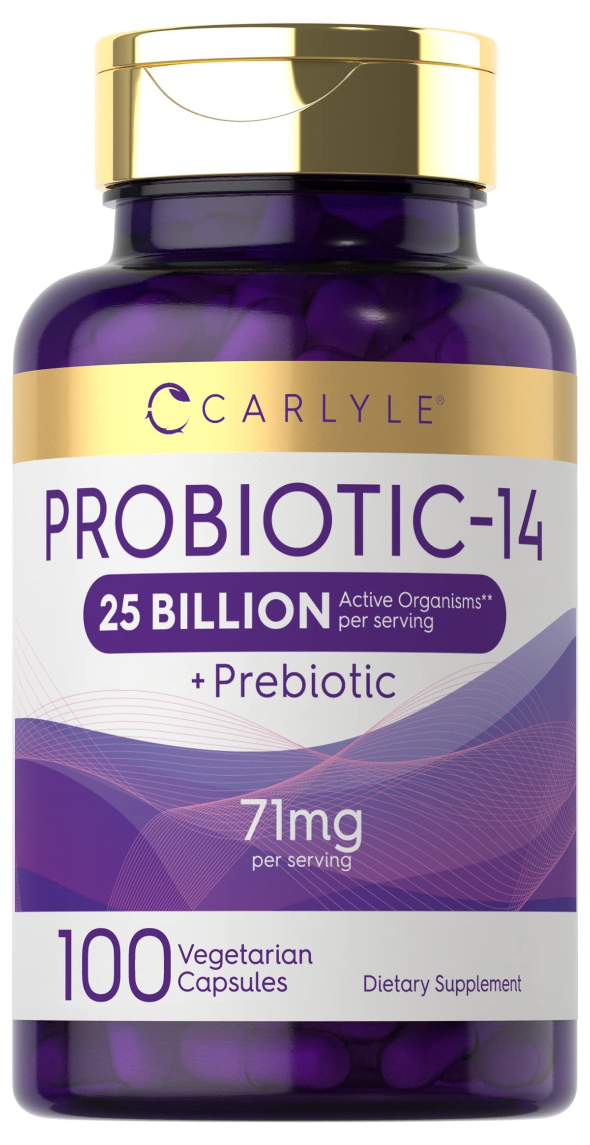 Carlyle Probiotics 25 Billion CFU with Prebiotics - 100 Capsules