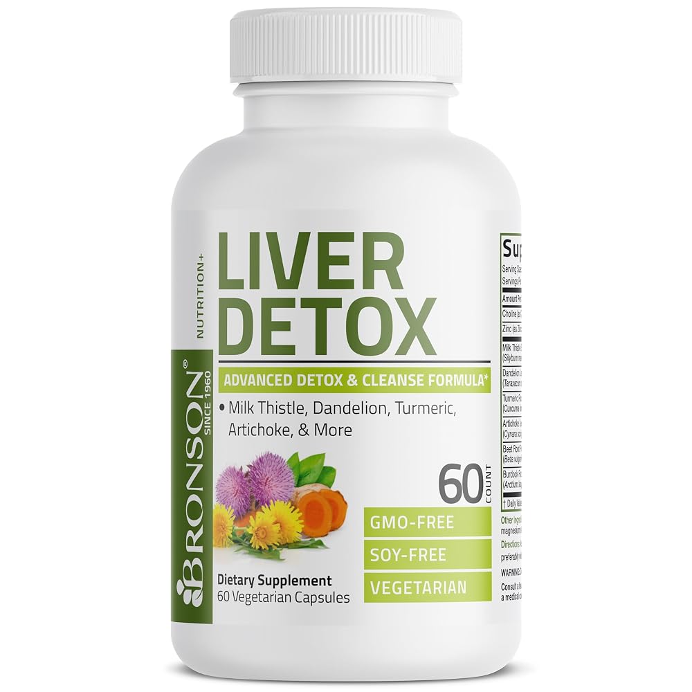 Bronson Liver Detox Advanced Detox & Cleansing Formula Supports