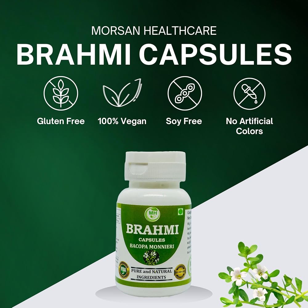 Morsan Healthcare Brahmi Bacopa Monnieri Extract 500mg - 120 Capsules - image 5