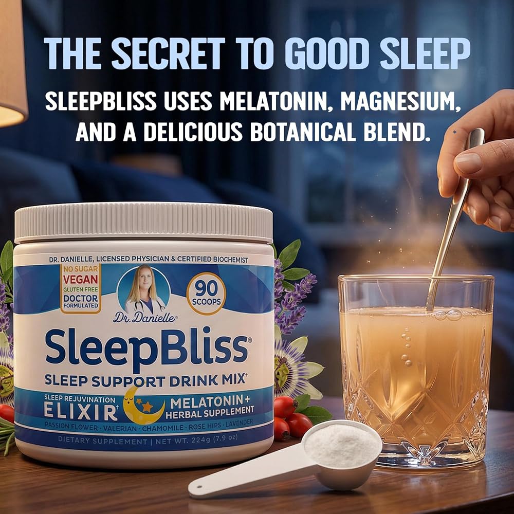 Doctor Danielle SleepBliss Nighttime Drink Mix for Sleep - 30 Servings - image 6