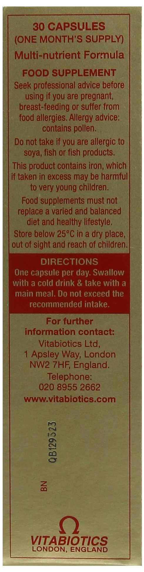 Vitabiotics Omega-H3 Multivitamin Mineral - 30 Capsules - image 4