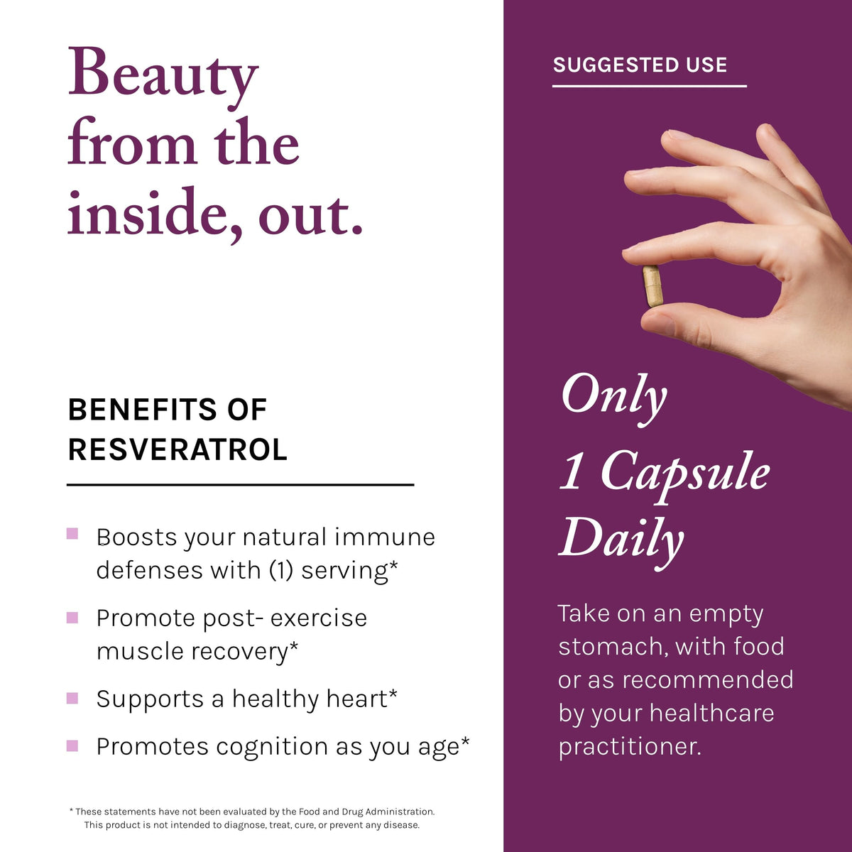 Reserveage Nutrition Resveratrol 1000 mg Antioxidant - 60 Capsules - image 5