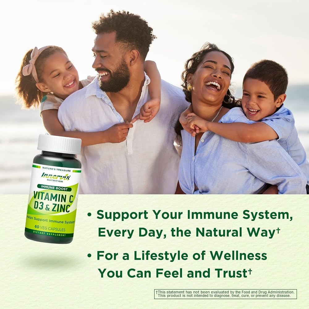 Innervis Nutrition Immune Boost Complex Vitamin C D3 Zinc - image 4