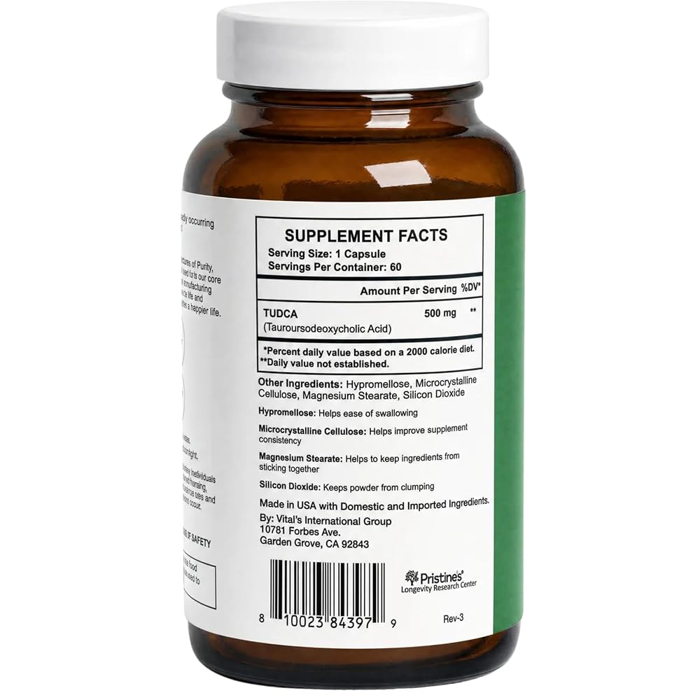 PRISTINE'S TUDCA 500mg Liver & Bile Flow Support - 60 Capsules - image 7
