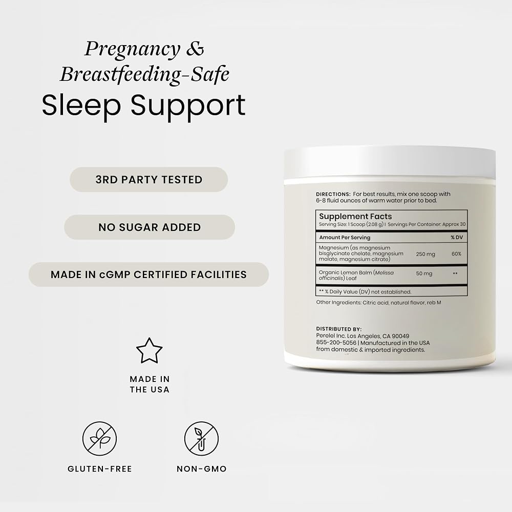 Perelel Sleep Support Magnesium Powder with Lemon Balm - image 2
