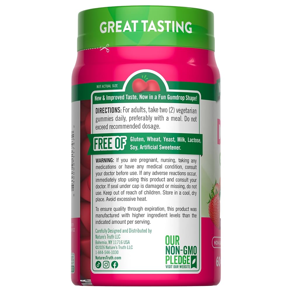 Nature's Truth Vitamin D3 and B12 Gummies for Adults - 60 Count - image 7