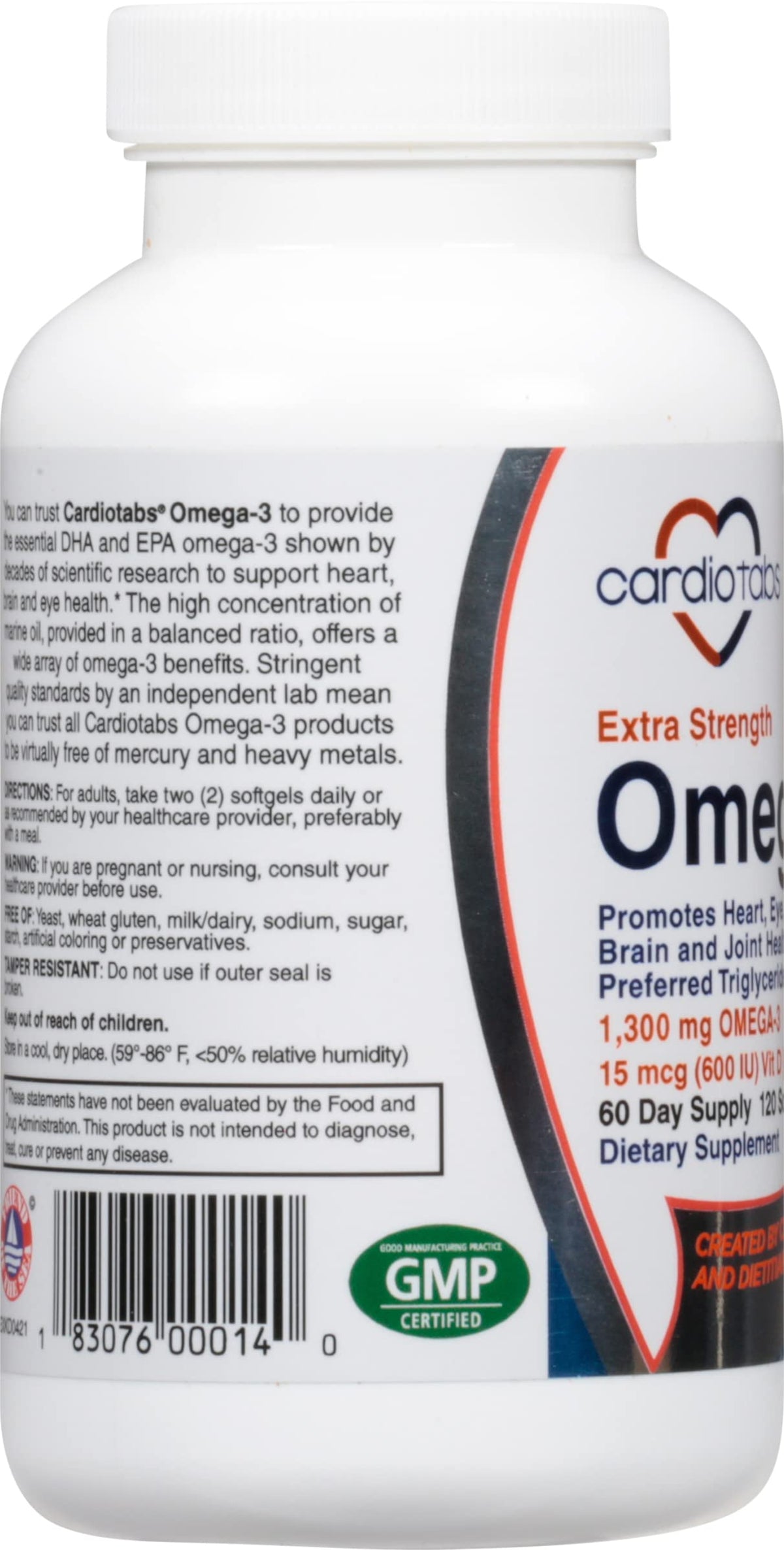 CardioTabs Omega-3 Extra Strength with Vitamin D3 - 120 Softgels - image 4