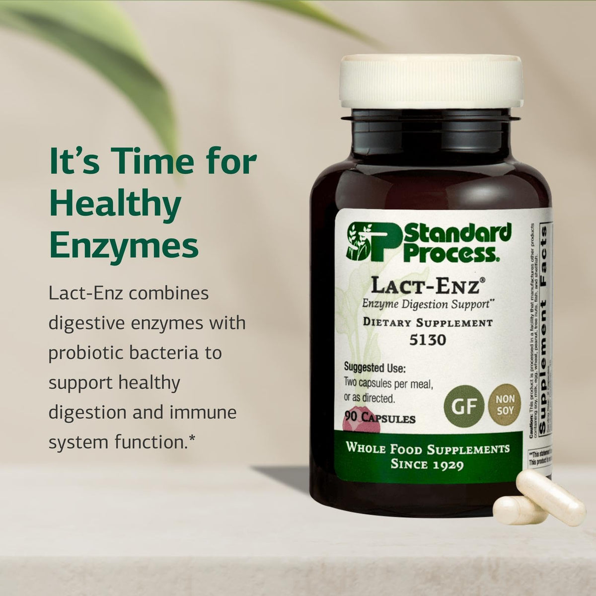 Standard Process Lact-ENZ Digestive Enzyme & Probiotic - 90 Capsules - image 3