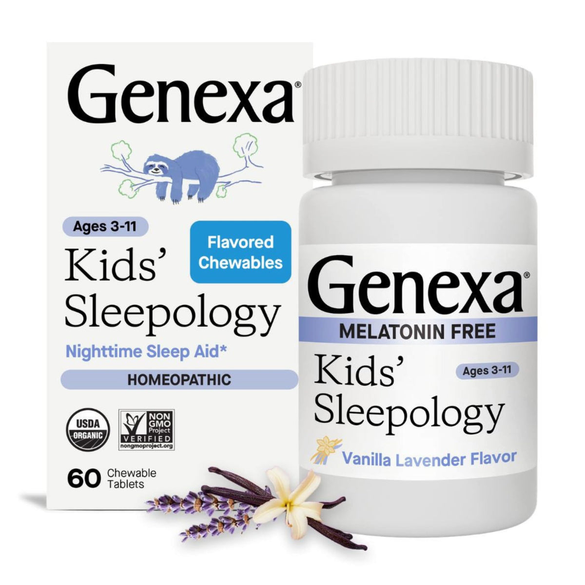 Genexa Kids Sleepology Melatonin-Free Sleep Aid - 60 Chewables