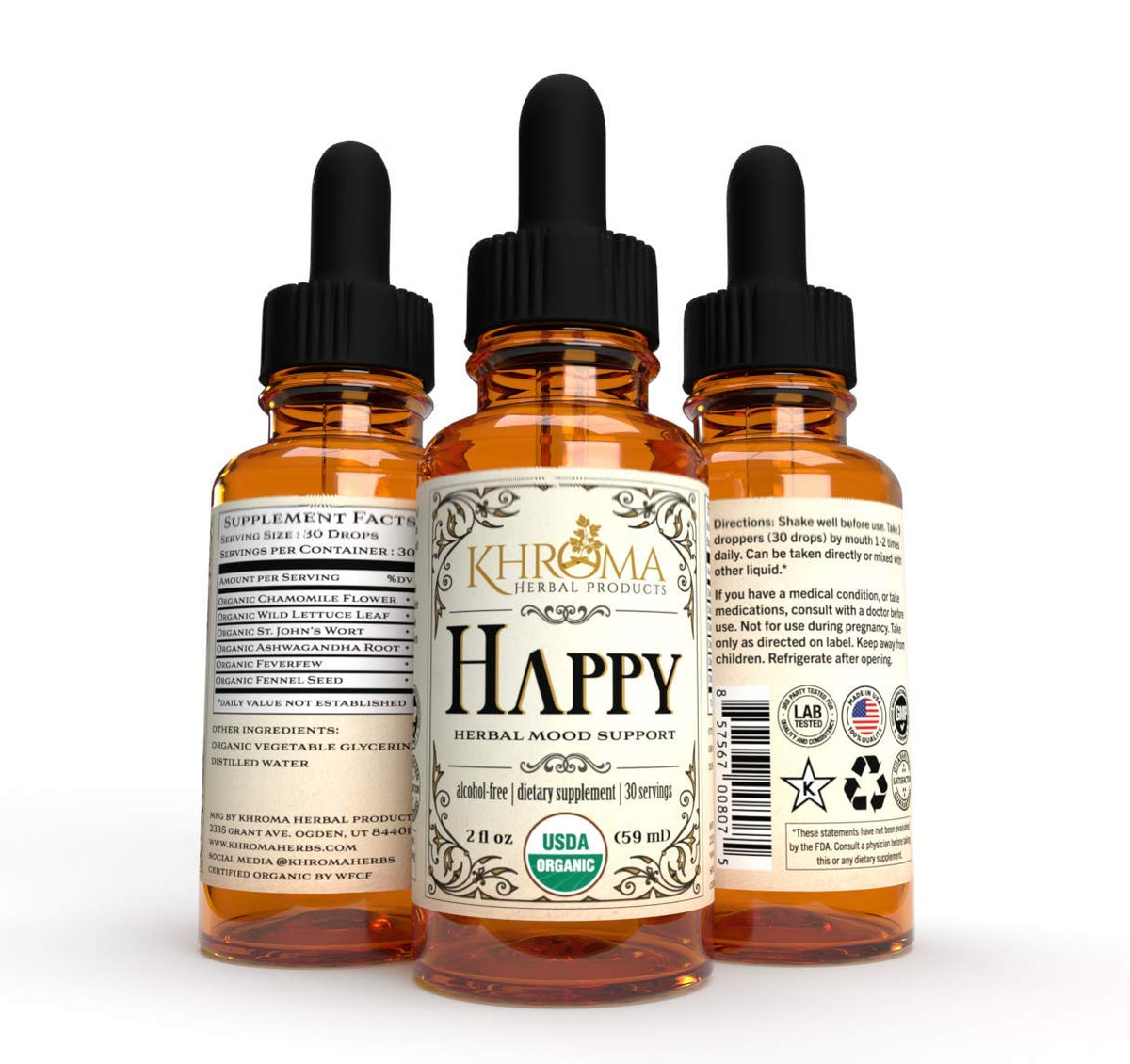Khroma Herbal Products Happy Organic Mood Supplement - 2 Fl Oz - image 2