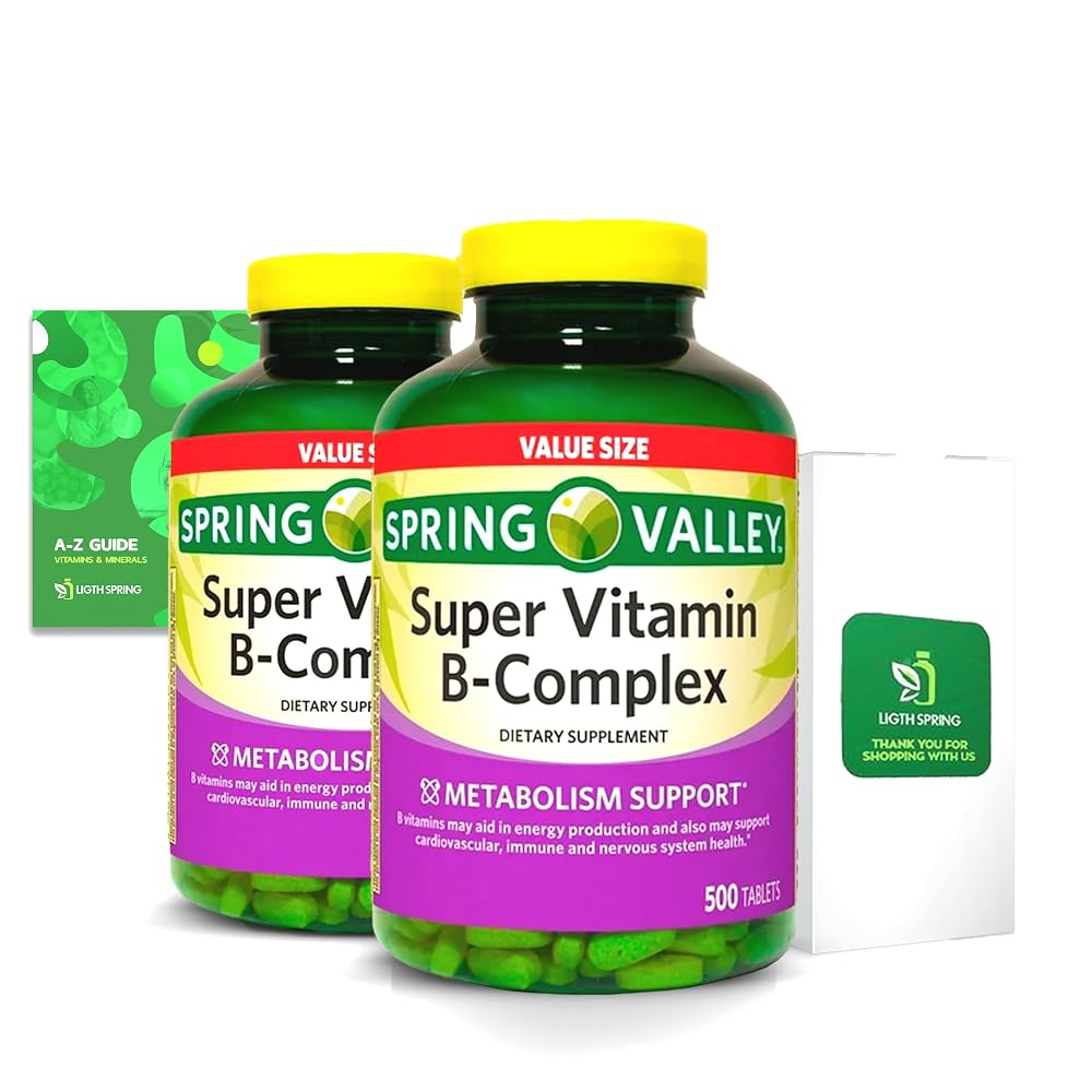 LightSpring Super B-Complex Tablets - 500 Count (2 Pack)
