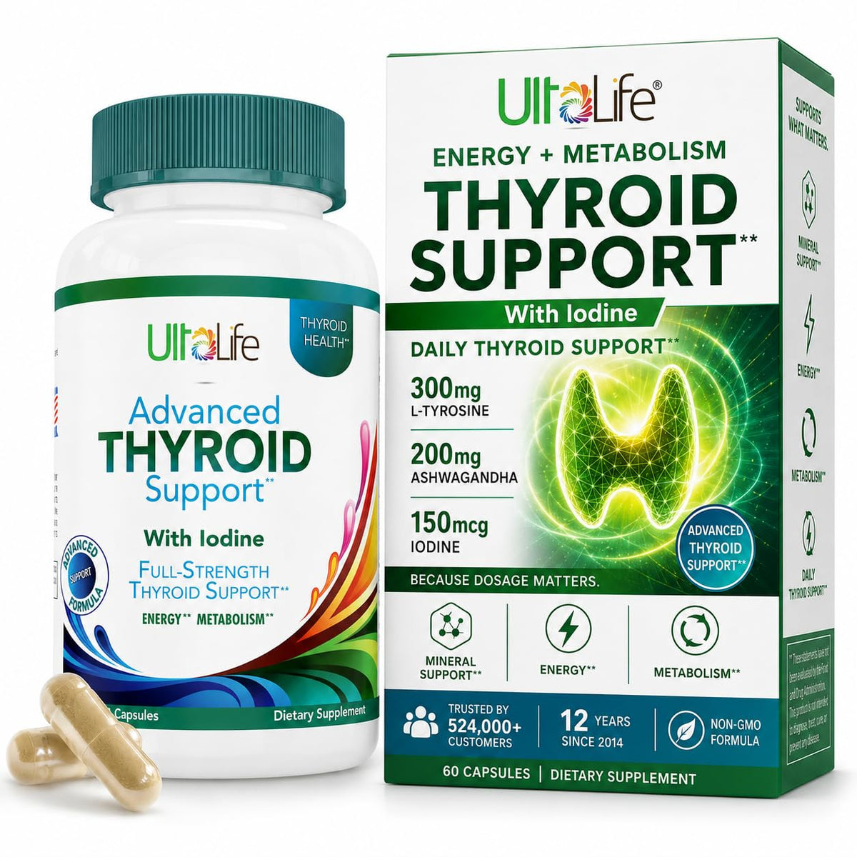 ULTALIFE Daily Thyroid Boost Advanced Formula - 60 Capsules