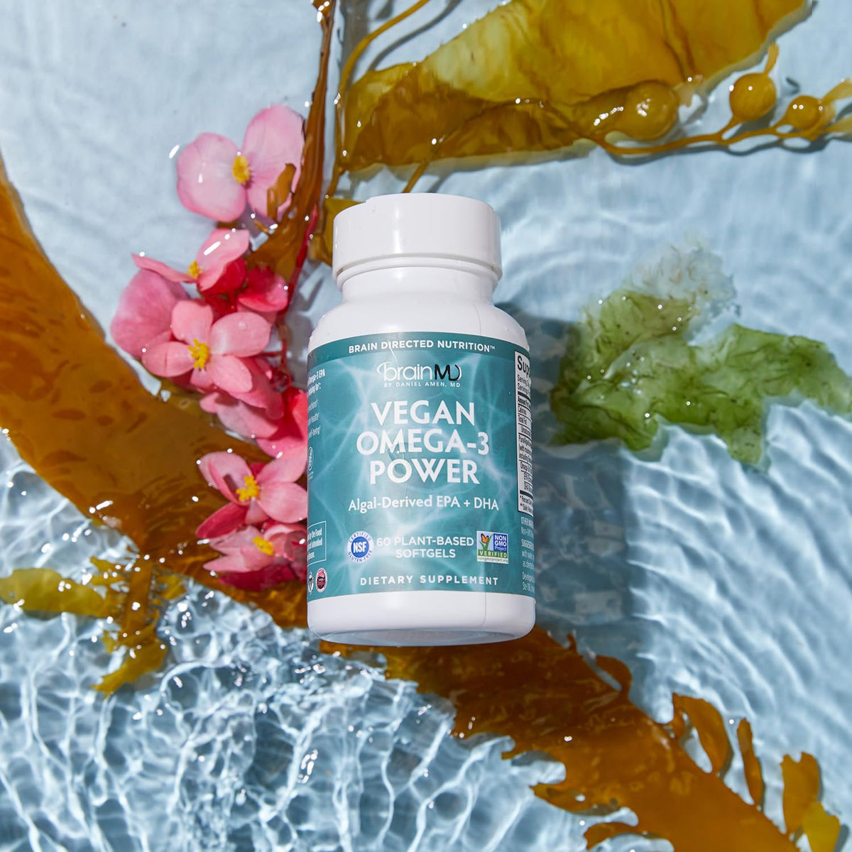 BrainMD Vegan Omega-3 Power Plant-Based Softgels - 60 Count - image 3