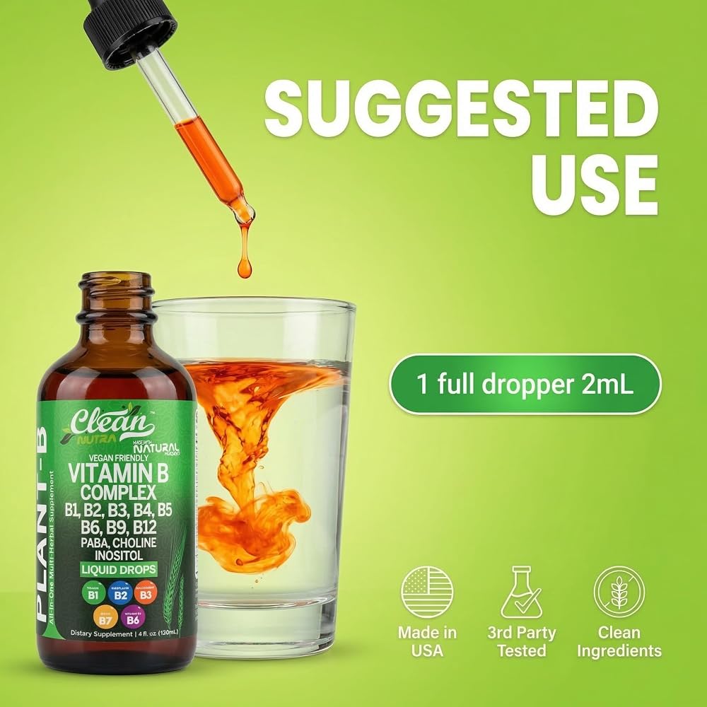 Clean Nutraceuticals Vitamin B Complex Liquid Drops - 4 Fl Oz - image 5