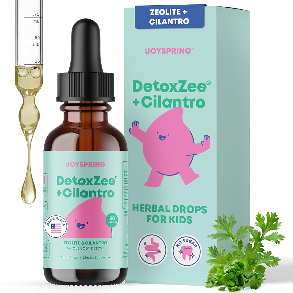 JoySpring DetoxZee Kids Zeolite and Cilantro Drops - 30 Servings