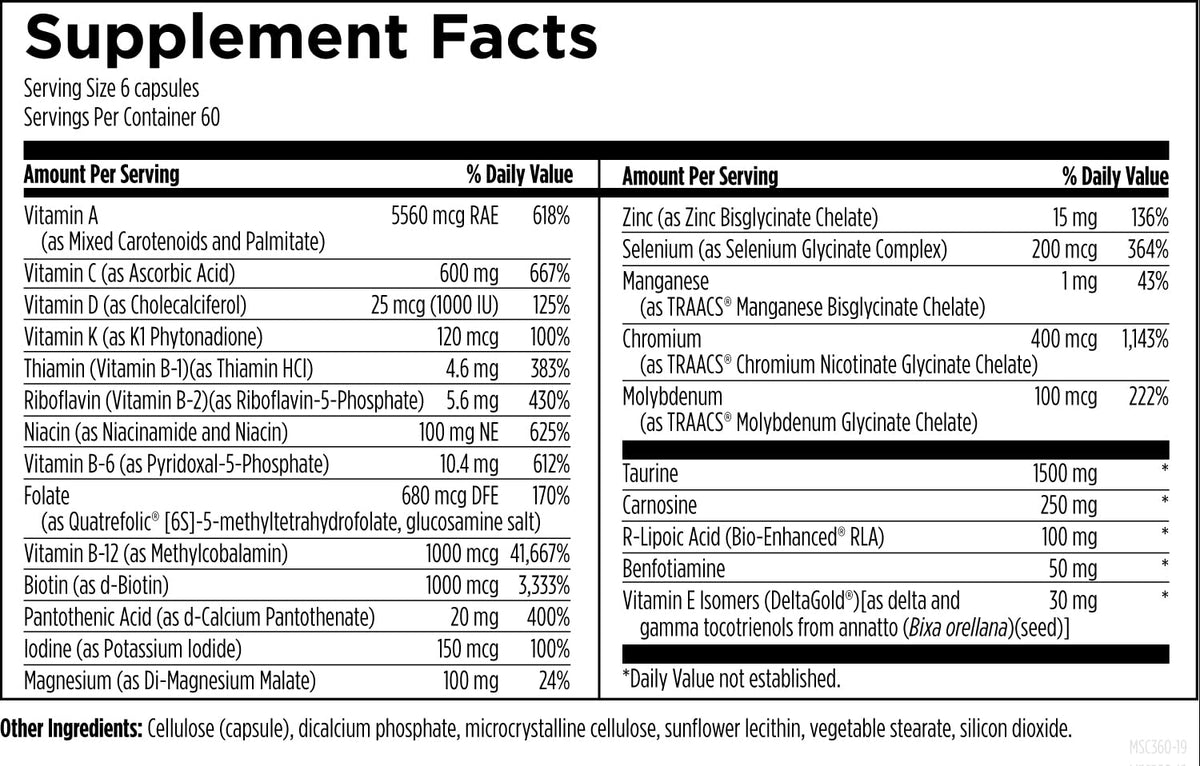 Designs for Health Metabolic Synergy Multivitamin - 360 Capsules - image 5