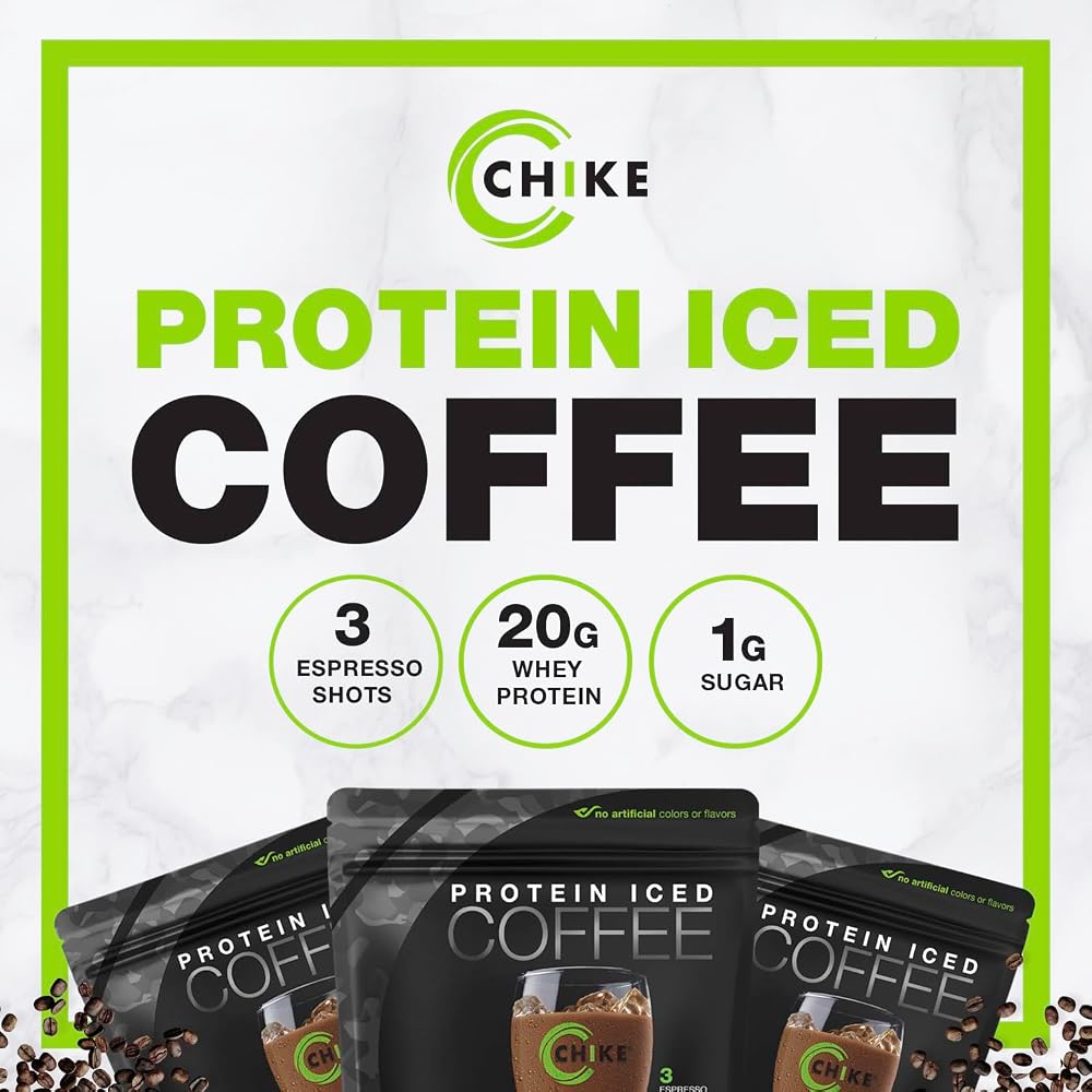 CHIKE Triple Shot Espresso & Cream Protein Coffee - 14 Servings - image 4