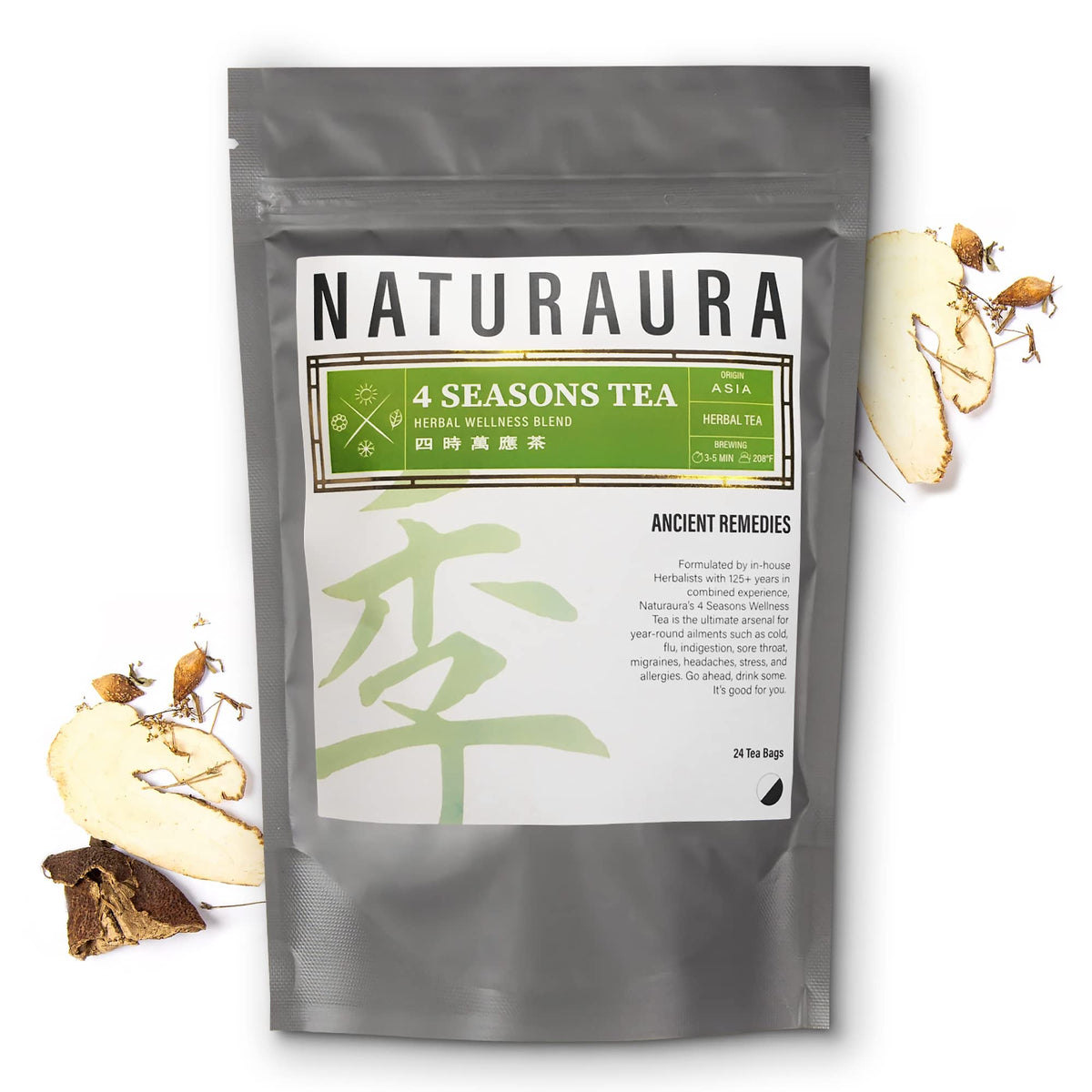 NATURAURA - Four Seasons Herbal Wellness Tea for Detox Cleanse