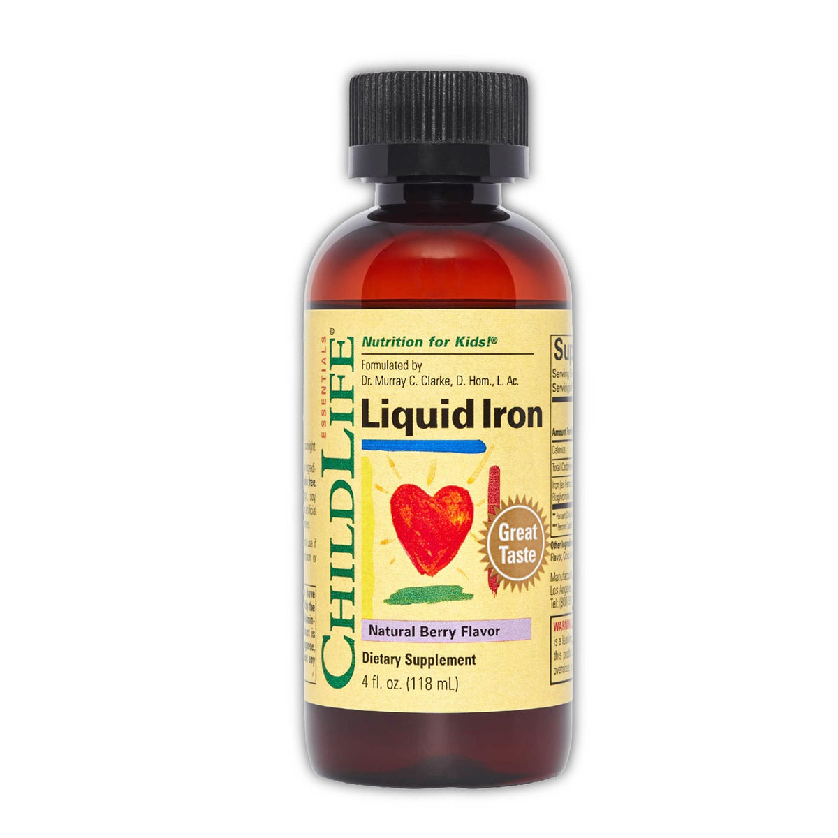 ChildLife Essentials Liquid Iron for Kids, Berry - 4 Fl Oz
