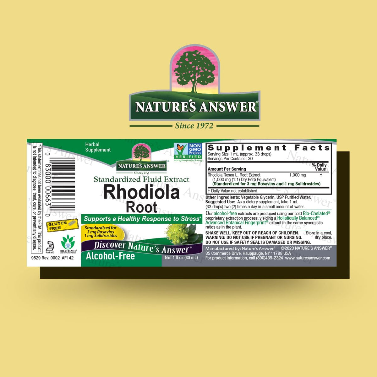 Nature's Answer Rhodiola Root Extract Liquid - 1 Fl Oz (2 Pack) - image 2