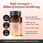 pureclinica Bilberry Extract 1000mg High Strength - 180 Tablets - image 3