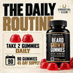 Unsocial Pomade Beard Growth Gummies with Biotin - 90 Gummies - image 5