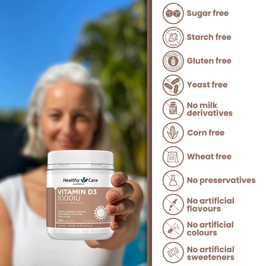 Healthy Care Vitamin D3 1000 IU - 500 Capsules - image 5