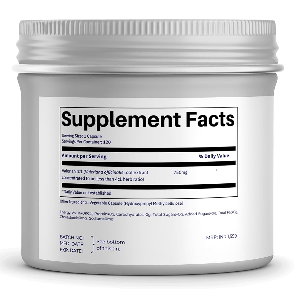 FOLIUS LABS Valerian Root 4:1 Extract Capsules 750mg