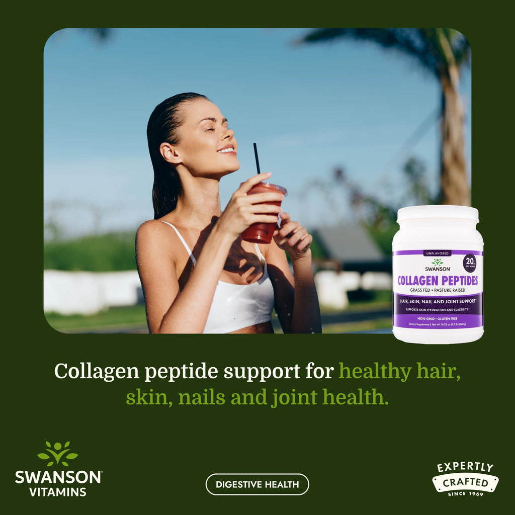 Swanson Collagen Peptides Powder Unflavored - 19.75 oz - image 2