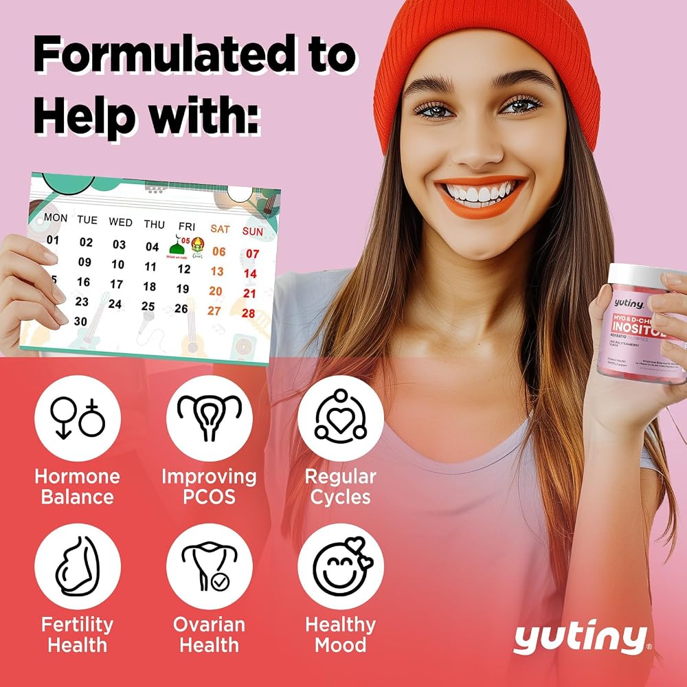 Yutiny Myo-Inositol & D-Chiro Inositol Gummies - 60 Count - image 3