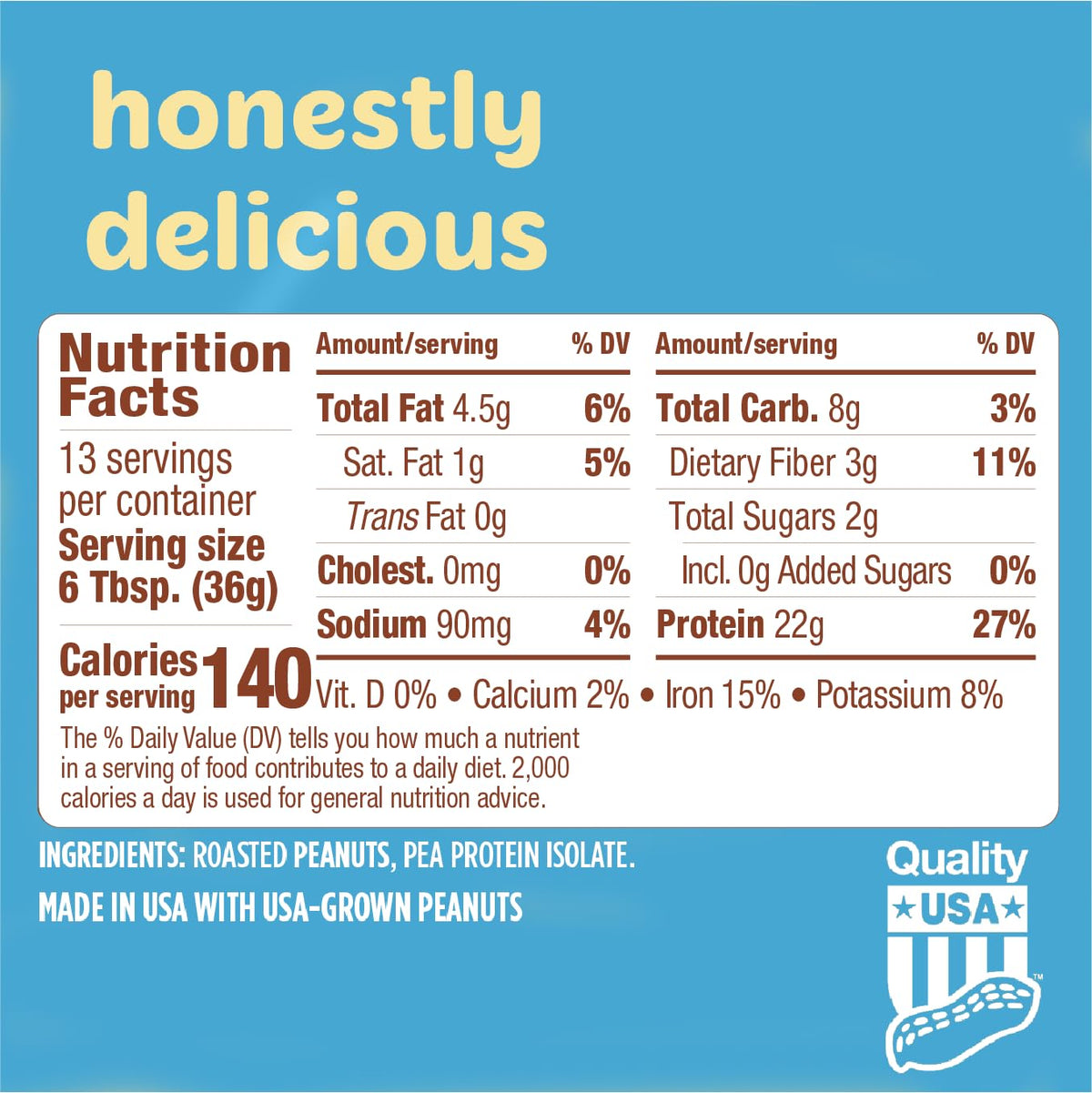 Tru-Nut Vegan Peanut Protein Powder - 16 oz - image 2