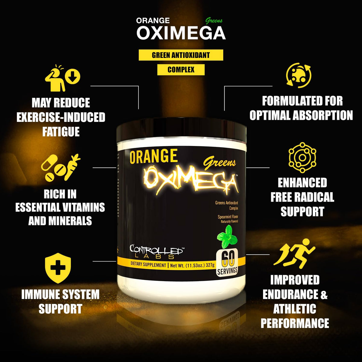 Controlled Labs Orange OxiMega Greens Spearmint Powder - 11.5 oz - image 2