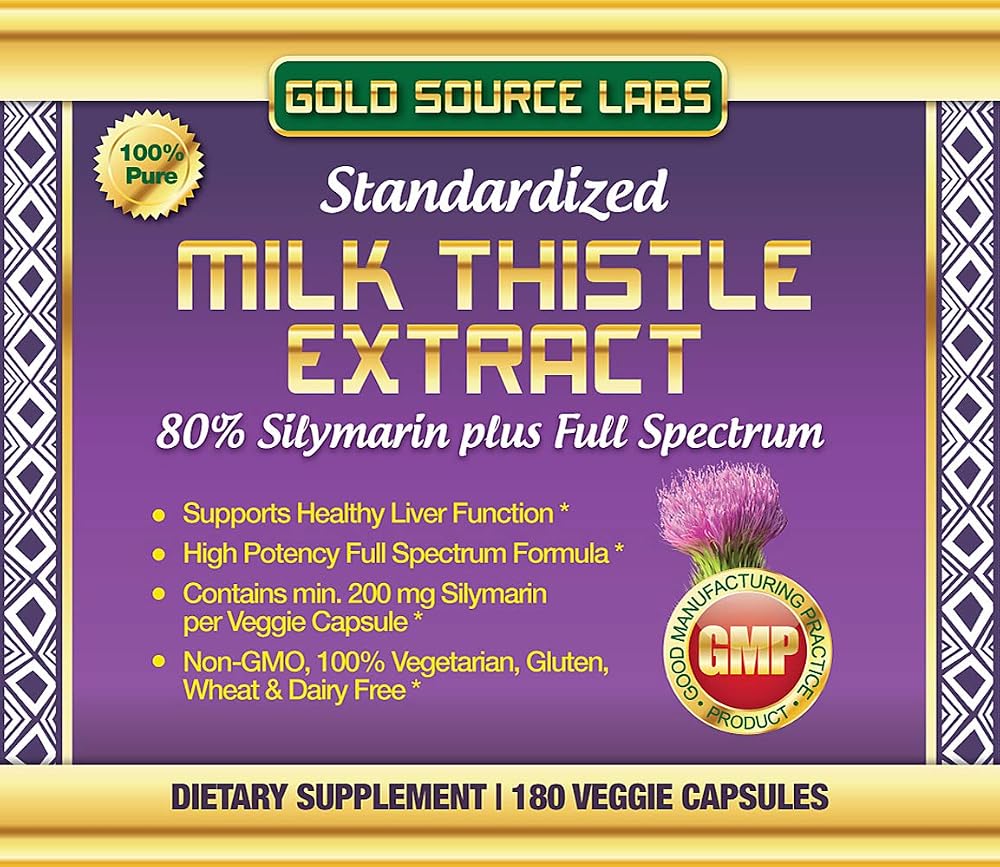 Gold Source Labs Organic Milk Thistle Capsules Liver Support - 180 Capsules - image 5